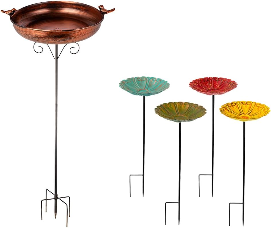 DREAMSOUL 38" Bird Bath + Flower Bird Bath
