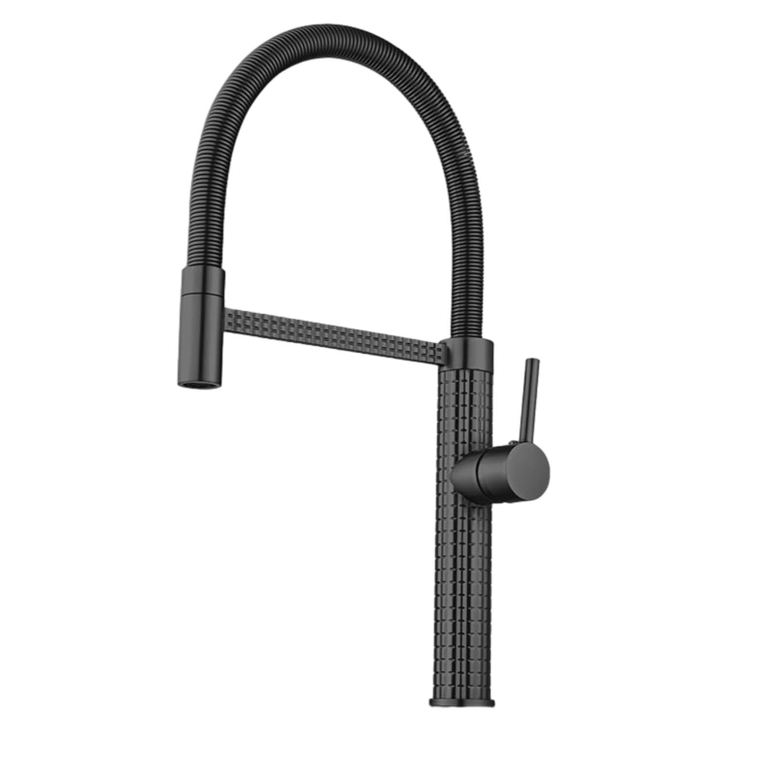 FCXWEVR Retractable Kitchen Pull Out Faucet Copper Construction with 60cm Hose & Spray Head - Gun Grey/Black Finish for Modern Kitchens