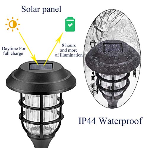 GIGALUMI 8 Pcs Solar Lights Outdoor Pathway, Waterproof Led Solar Lights for Lawn,Patio,Yard,Garden,Path,Walkway or Driveway.