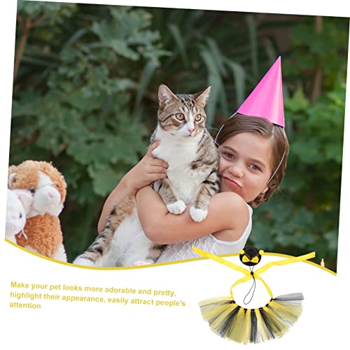 Disfraz para perro puppy bee con falda y sombrero miniatura 6