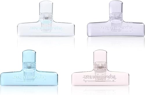 NEWEST 4 clips para bolsas, clips de plástico para chips, abrazadera de bolsas de alimentos de 3 pulgadas de ancho para cocina, oficina, hogar, para