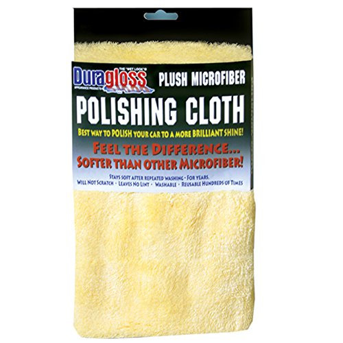 Duragloss9003 Plush Microfiber Polishing Cloth, 1 Pack, Yellow