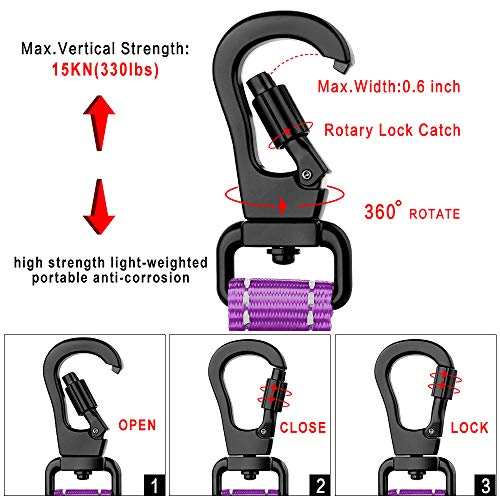 Plutus Pet 10” Short Dog Leash, Reflective Nylon Padded Handle, Strong Traffic Leash With Carabiner Clip, Perfect For Large Or Medium Dogs（10”，Purple #TOP2