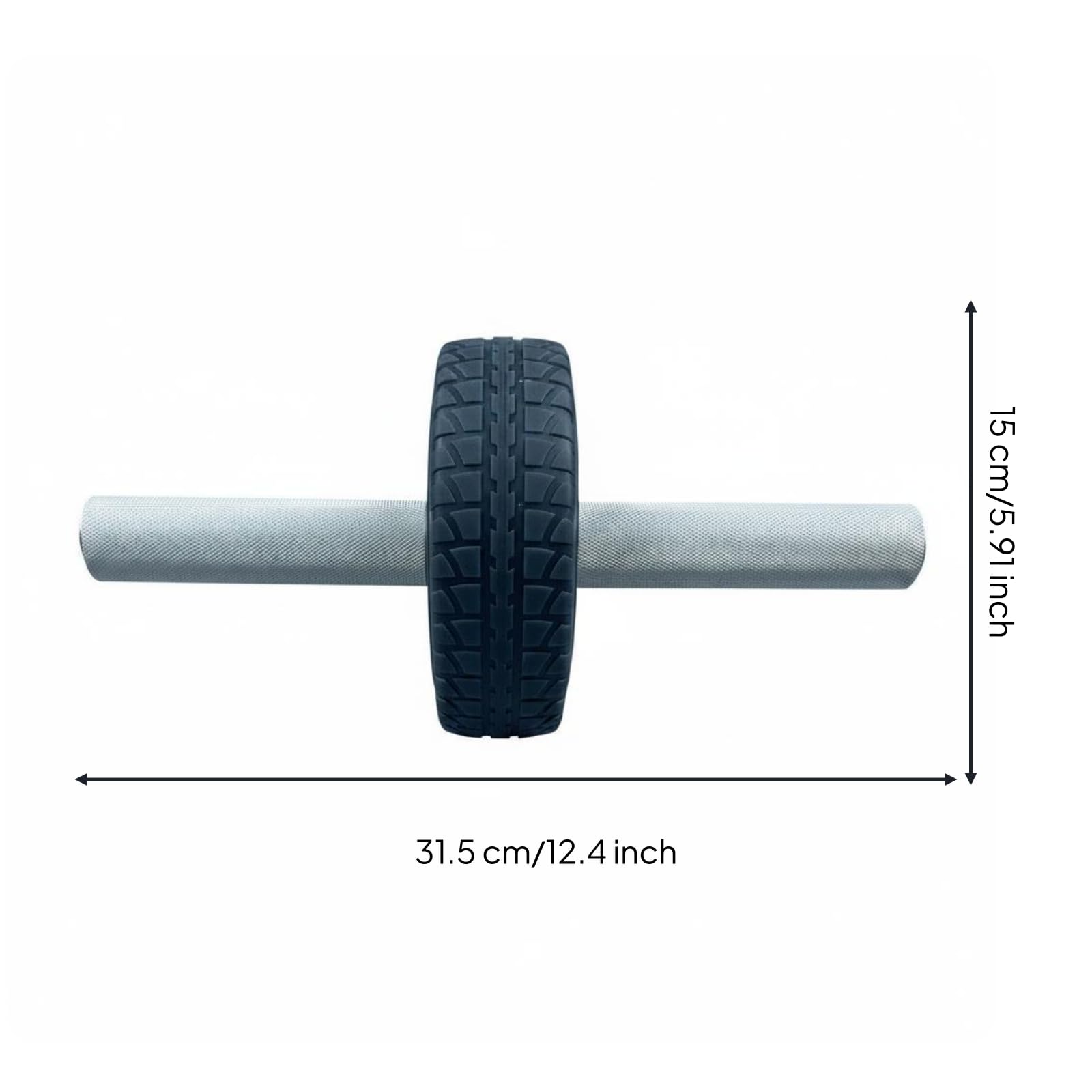 Fitness Wheel Alluminio Alta Resistenza Fitness Wheel Impugnatura Zigrinata Ruota Addominale Doppia per Palestra