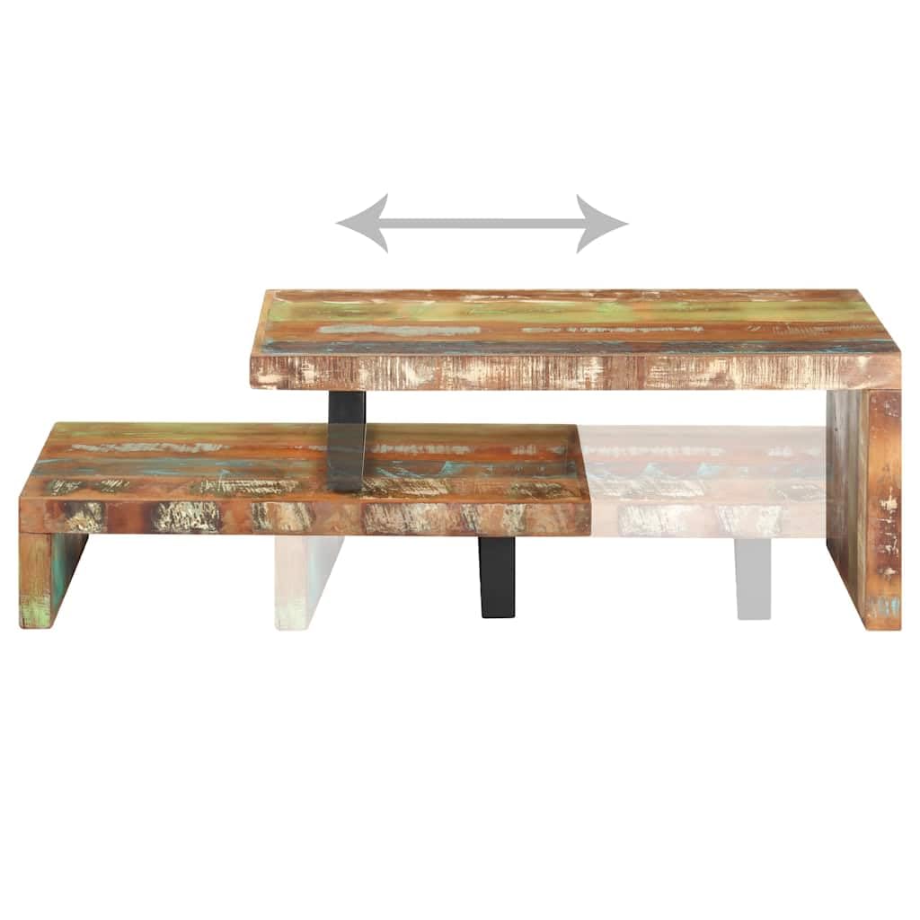 Set di 2 tavolini da salotto in legno massiccio, 90 x 50 cm