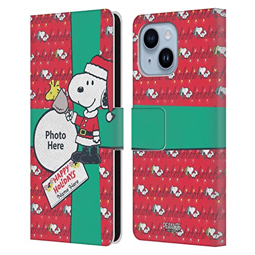Coque Peanuts customisée iPhone 14 Plus étui portefeuille en cuir