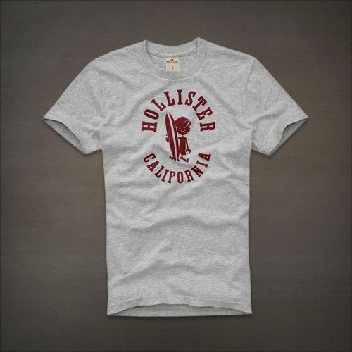 Amazon Hollister Co ホリスター メンズ 丸首 半袖 Tシャツ アバクロ系 グレー サーフボーイ 並行輸入品 Lサイズ Tシャツ カットソー 通販