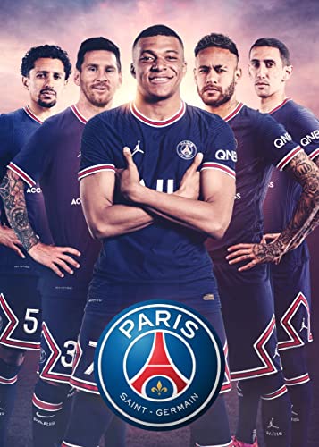 Displate - Poster en Métal - Monté sur Aimant - Paris Saint-Germain - Mbappe squad - Taille M - 32x45cm
