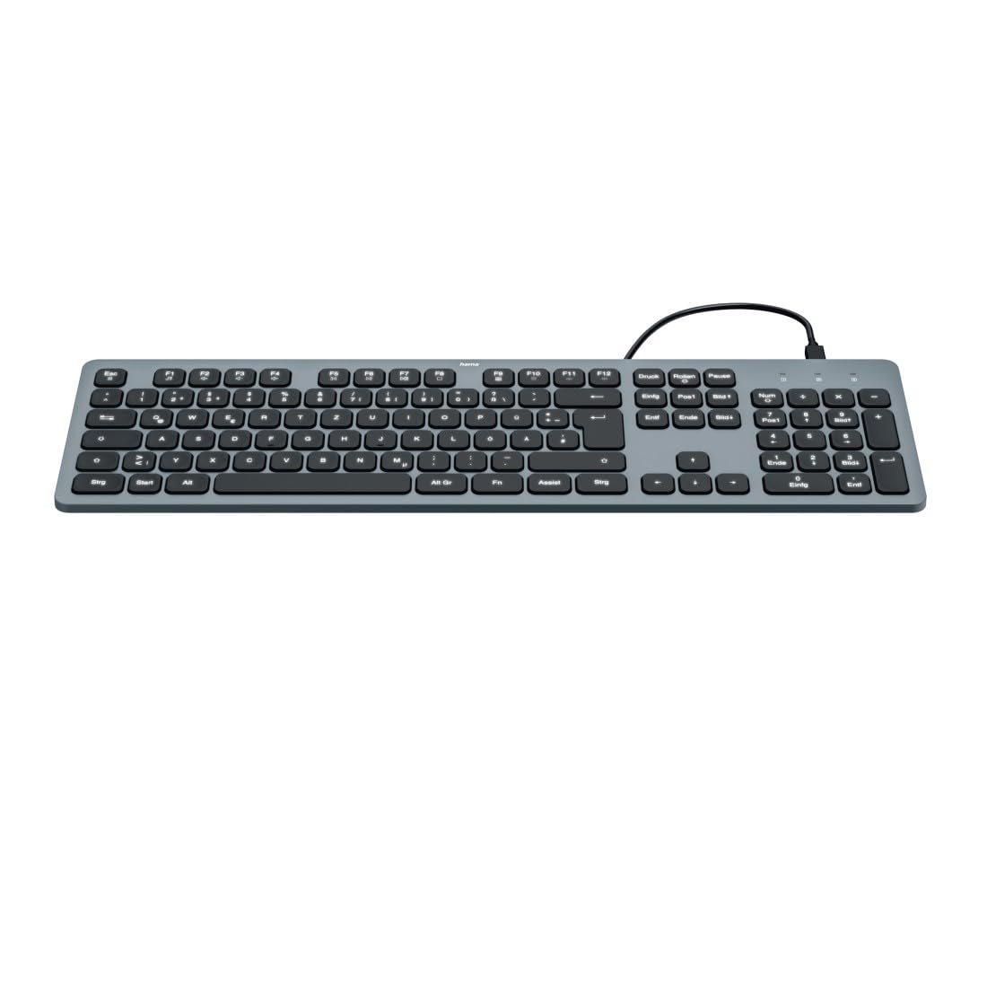 Hama Tastiera USB CK-​400 Luminosa Tastiera cablata Nero QWERTZ DE