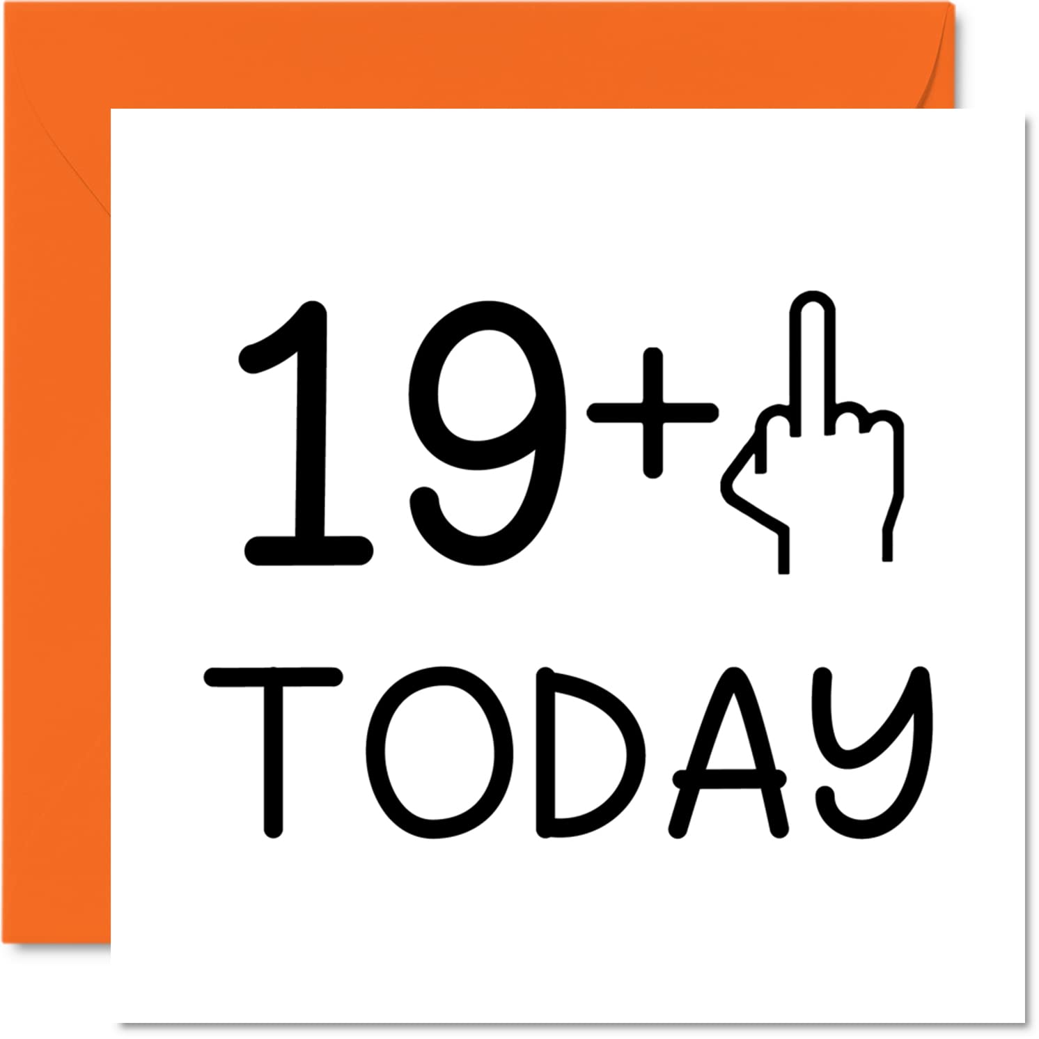 20th Birthday Card Funny for Women - Novelty Middle Finger - Rude Birthday Cards for Men, 145mm Greeting Cards, Joke Banter Cards Daughter Step Son Sister Brother Auntie Uncle