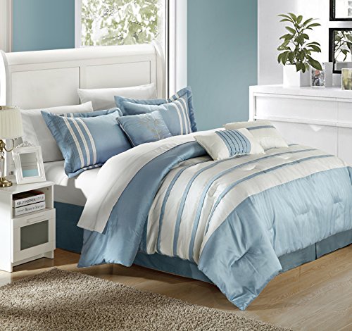 Chic Home Torino Luxury Bedding Collection, Queen, Blue
