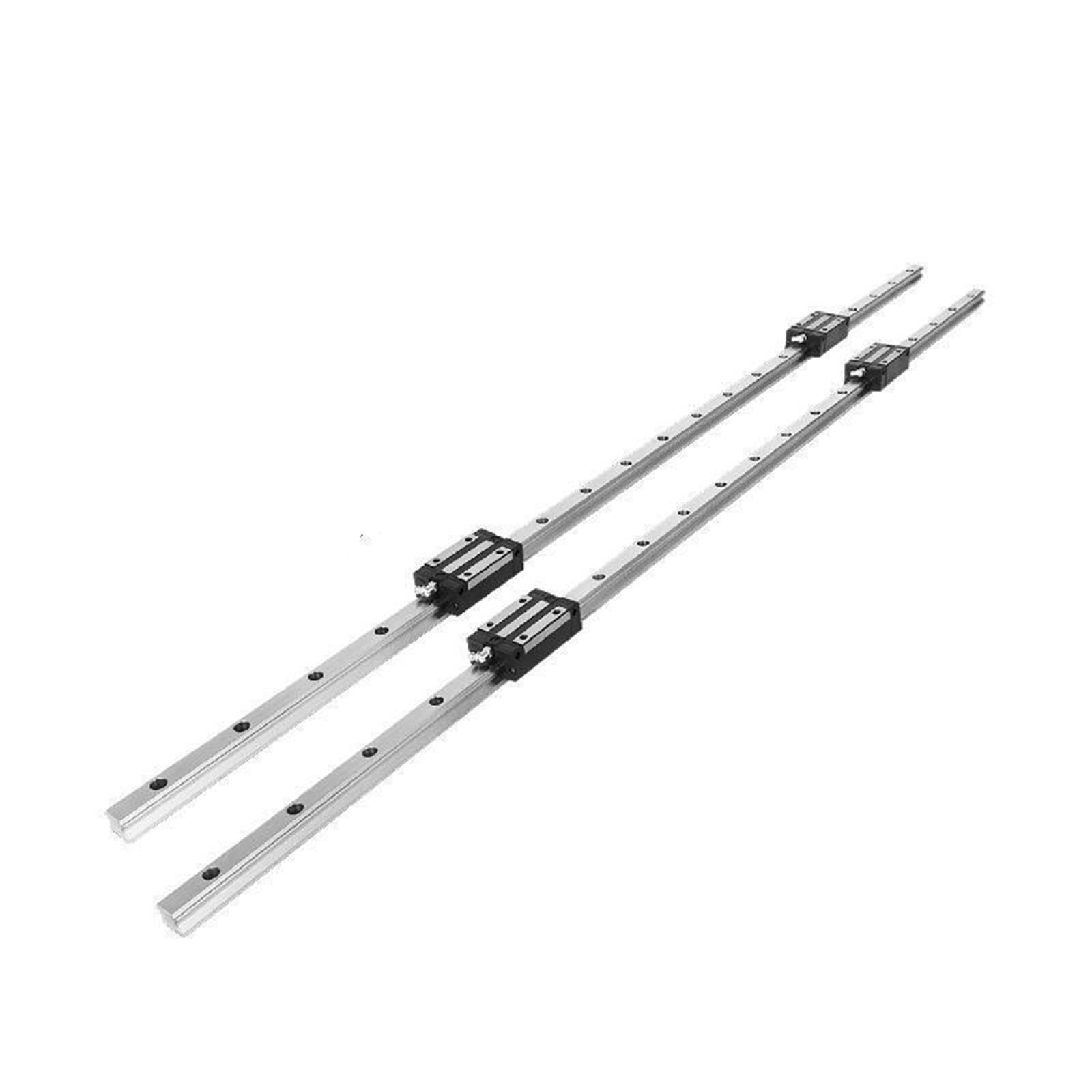 Gqnblvhzupdm Hgh20-1200Mm Hgh20 Linear Rails 2Pcs 1200Mm 1500Mm + 4Pcs Bearing Blocks Smooth Motion Low Noise Actuator For Diy Routers Lathes,High Stability(Hgh20-1200Mm)