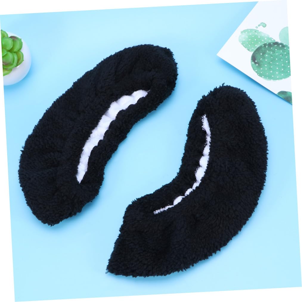 Toddmomy 6paires Peluche pour Patins à Glace Absorption Eau pour Hockey Et Patinage Noir s