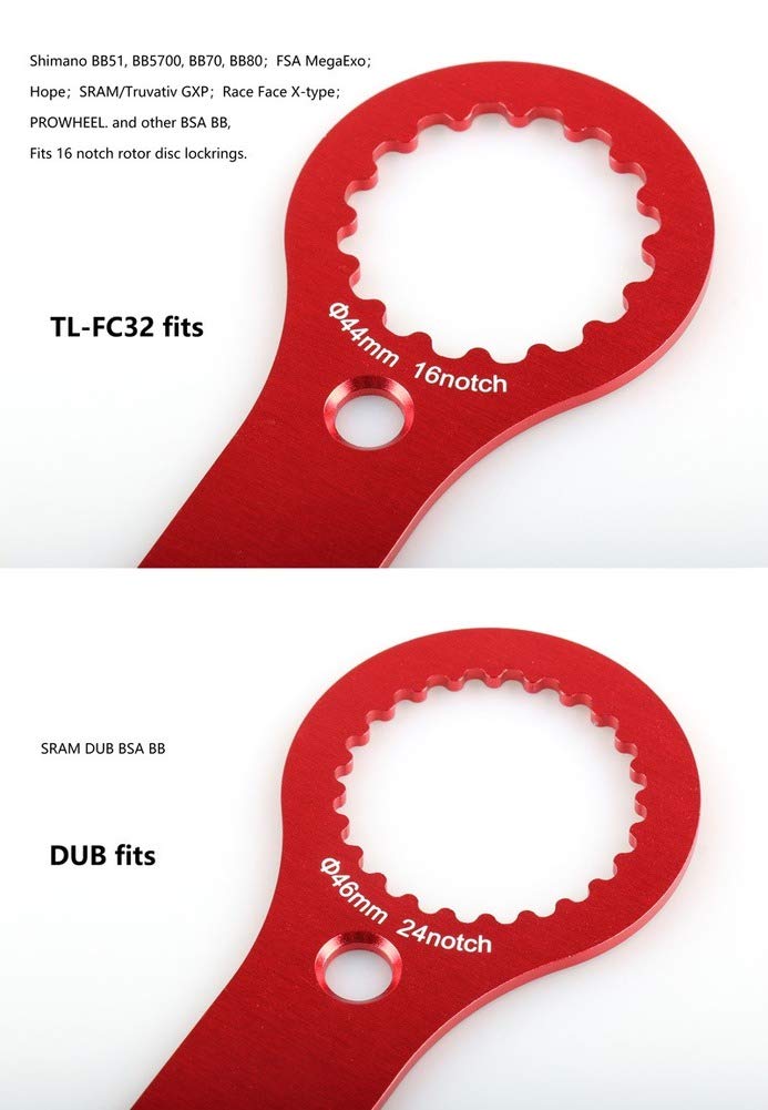 Tretlager-Werkzeug Aus Aluminium – Doppelendig, Kompatibel Mit DUB/TL-FC32, Für Fahrradreparaturen