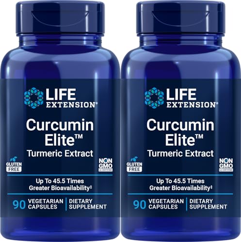 Life Extension Curcumin Elite Turmeric Extract 90 Caps (Pack of 2)