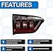 Wahparts Left Driver Side Inner Tail Light Assembly Compatible With 2017-2024 Jeep Compass CH2802115 55112837A Rear Brake Lamp