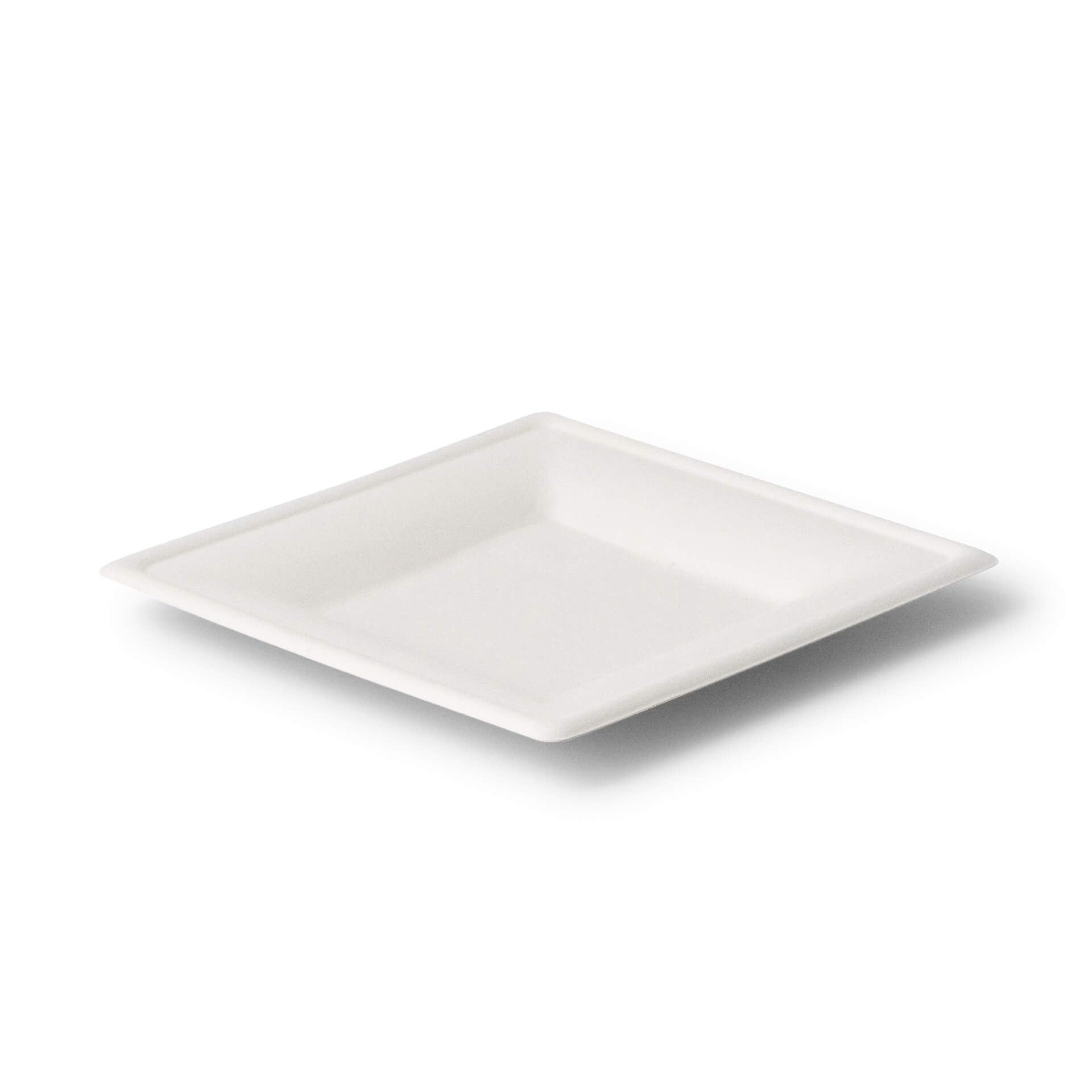 BIOZOYG Einwegteller 200 Stück, weiß eckig - Zuckerrohr Teller 26 x 26 cm - Alternative zu Pappteller & Plastikteller - Stabiles Einweggeschirr, ideal als Partygeschirr