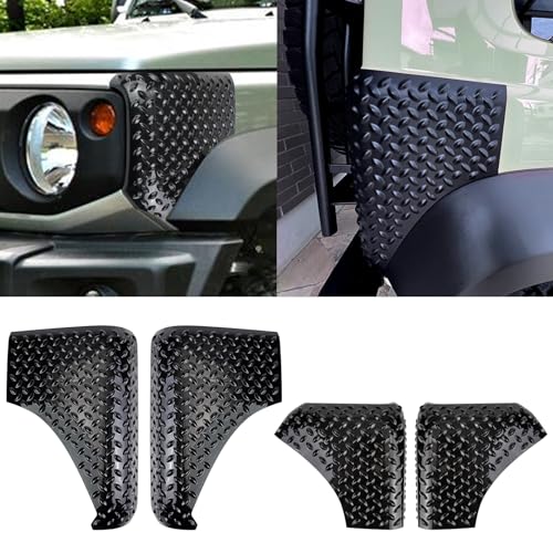 POWER PANDA 新型ジムニー 適合 JB64 コーナーガード ジムニーシエラ JB74 適合 フェンダーガード コーナーカバー フェンダーカバー フロントボンネット ダーコーナー カバー プロテクターカバー ガーニッシュ 外装パーツ アクセサリー