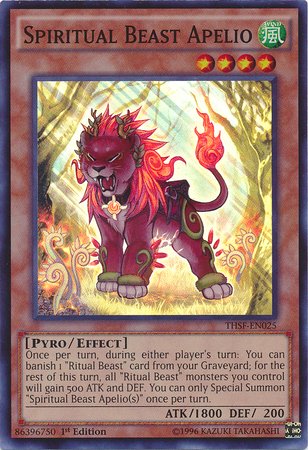 Amazon.com: YU-GI-OH! - Spiritual Beast Apelio (THSF-EN025) - The Secret  Forces - 1st Edition
