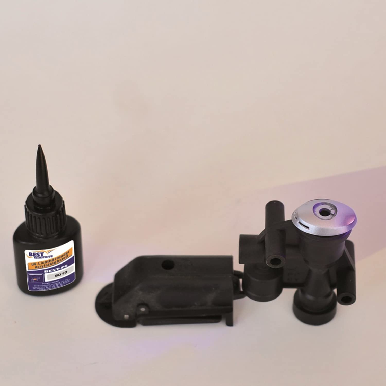 BEST KLEBSTOFF - PL 5273-1 UV Kleber kapillar | 250g | Niedrigviskos | zum bauen und reparieren | UV Fix | Steinschlag Reparatur Kit | Super Klebstoff