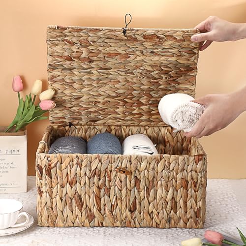 Panier en jacinthe d'eau Hipiwe pour placards étroits et encombrés - 6