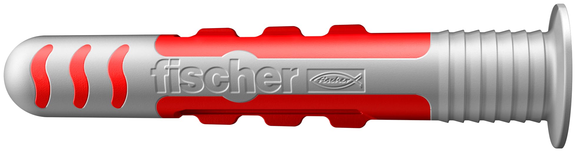 Fischer 561385 - Set di 130 tasselli con viti in acciaio inox e duopower & duoseal, per fissaggio esterno e interno, pratico aiuto per uso interno ed esterno, colore: Rosso