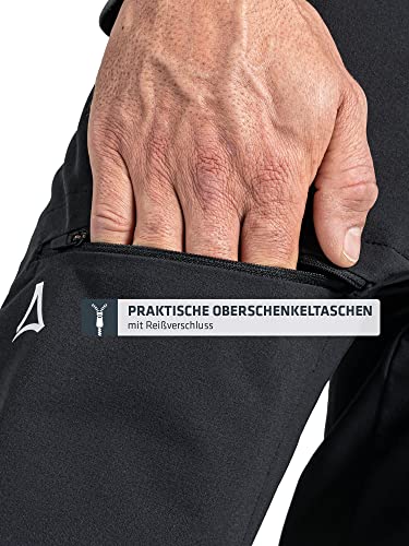 Schöffel Herren Pants Folkstone Warm M, warme Wanderhose mit 4 Wege-Stretch, wasserabweisende Thermohose mit vorgeformtem Knie, black, 58 – Ansicht 8