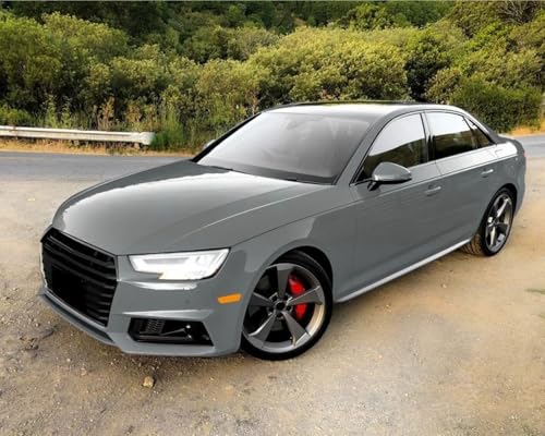 Image of WISDOM Nado Grey Glossy Vinyl Car Wrap Air Release, Self Adhesive, Vehicle wrap Sheet for Automotive Bike DIY Exterior Interior Decoration (NADO Grey Glossy, 20 Inch X 7 Feet)