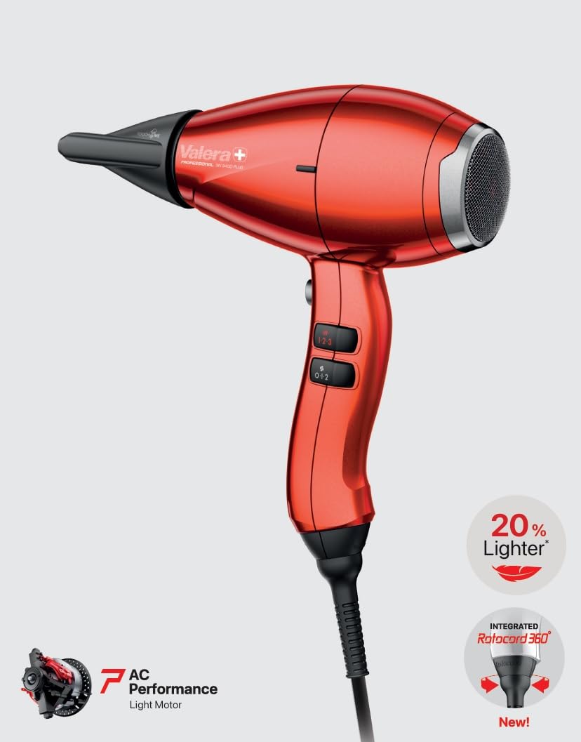 Valera Swiss Nano 9400 Plus Rc Saç Kurutma Makinesi Kırmızı