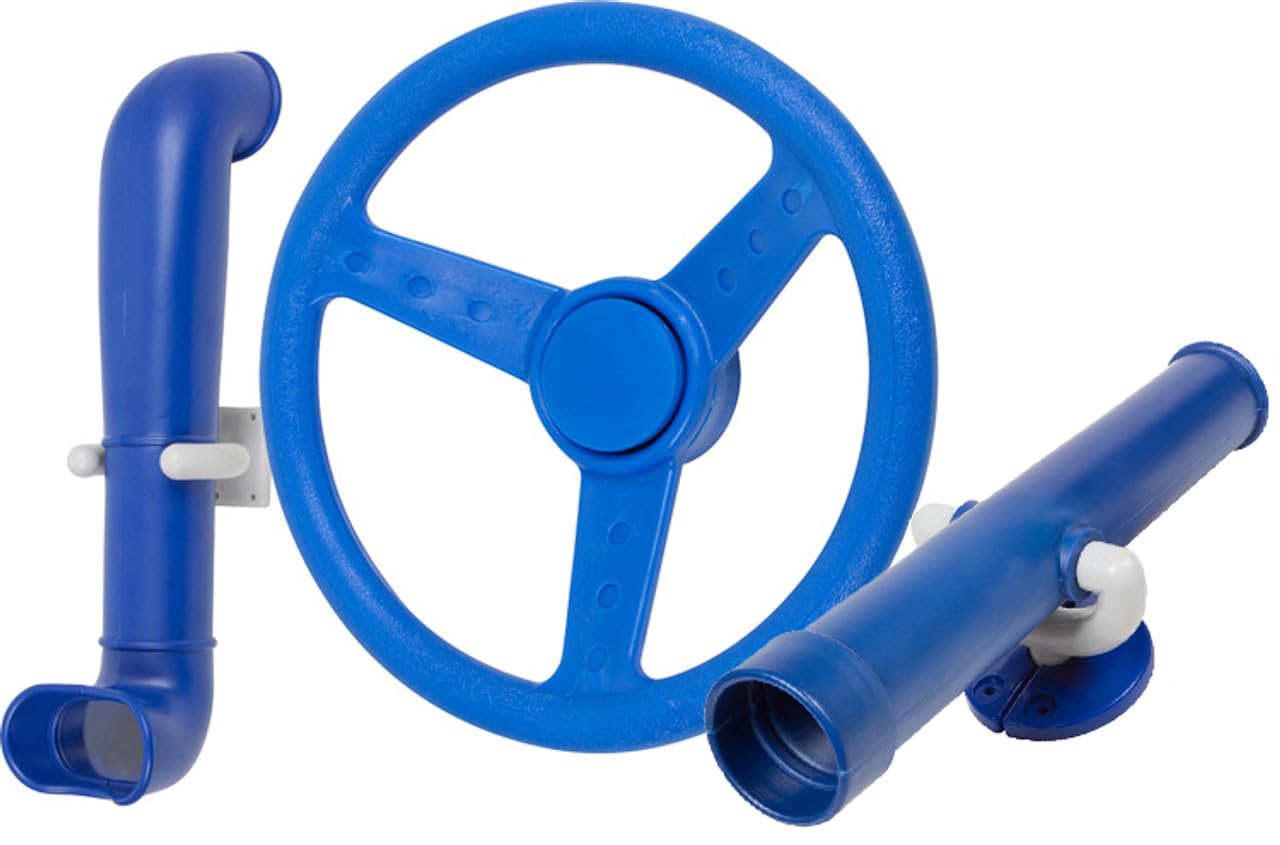 Swing Set Stuff Inc. Periscope Telescope and Steering Wheel Kit SSS Logo Sticker Swing Set Attachment, Blue