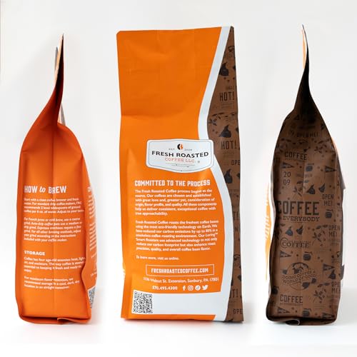 Image of Fresh Roasted Coffee, 100% Colombian Water-Processed Half-Caf Drip Ground Coffee, Medium Roast, Kosher, 2 lb (32 oz)