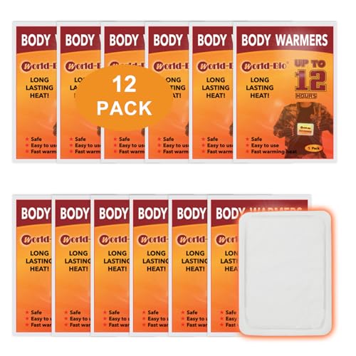 Universal Long-Lasting Body Warm Packs - Multi-Purpose Heat Patches for Hands, Abdomen & Full Body Comfort (Body Warmer 12PCS)