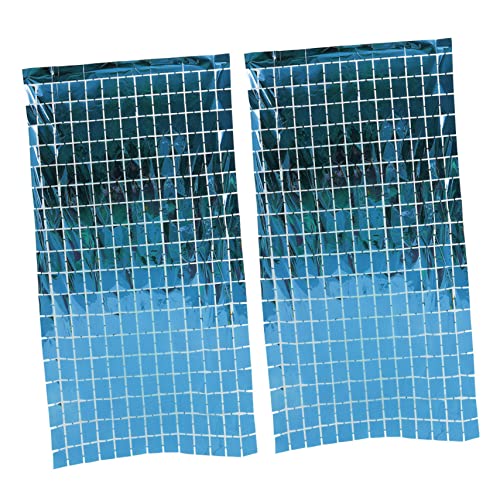 BELLIFFY 2pcs Tinsel Foil Fringe Curtains Unique Backdrop Decoration for Weddings Birthdays and Parties Shimmering Event Decor Gorgeous Gloss and Versatile Use