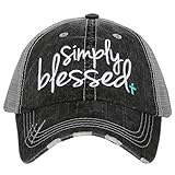 Katydid Boat Hair Don't Care Women's Distressed Grey Trucker Hat