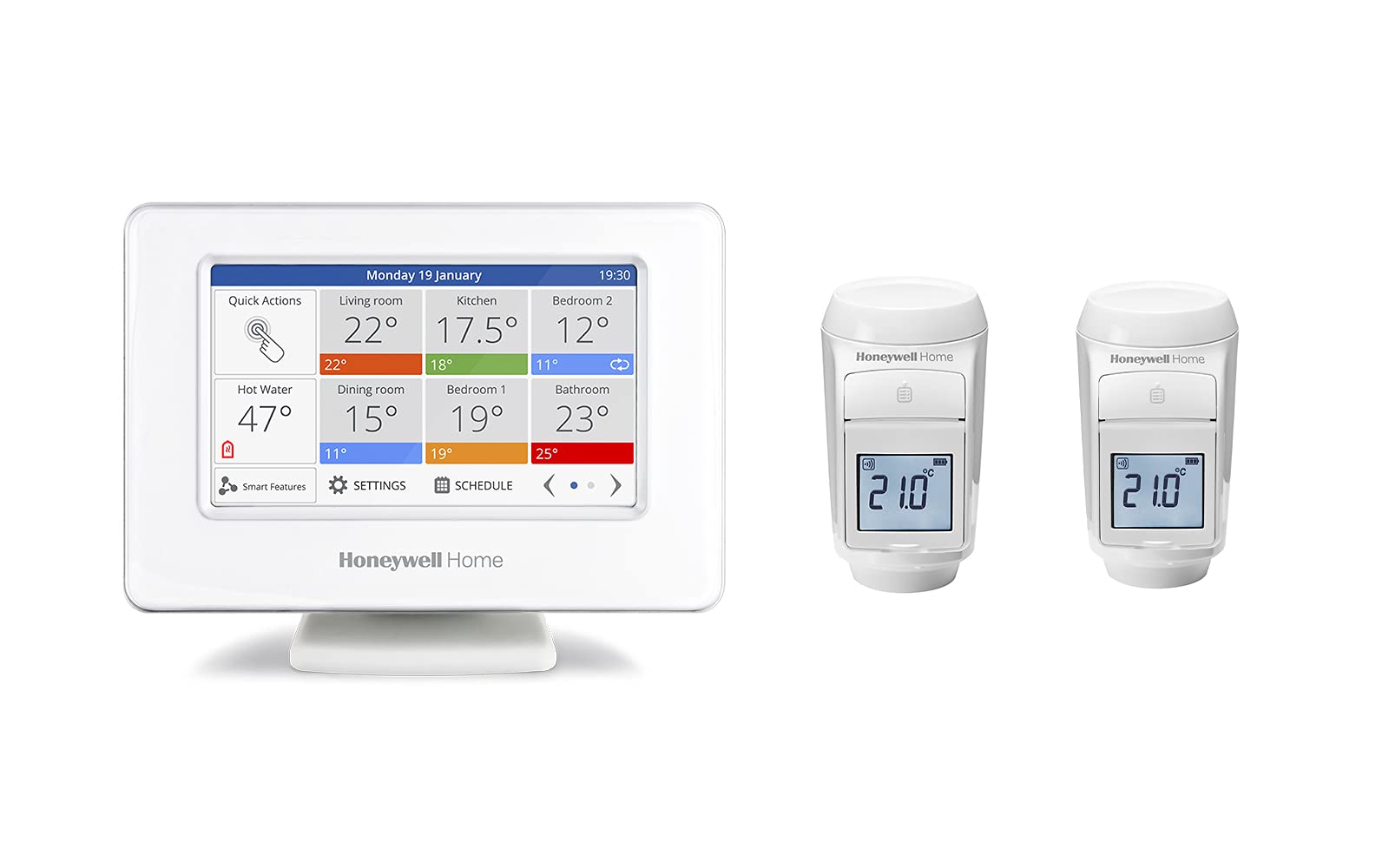 Buy Honeywell Home THR99C3100 evohome Smart WiFi Thermostat + 2 Wireless  Radiator Controllers THR92H1002 Online at desertcartSINGAPORE
