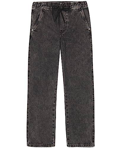 Calvin Klein Boys' Pull-on Stretch Denim Jeans, 4-Pocket Style & Drawstring Closure