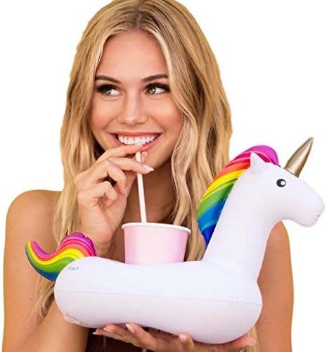 Kololo #Floaty Mini Unicorn 15.7" Inflatable Cupholder Swimming Pool Water Fun Toy