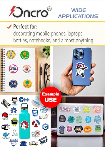 Image of 50 pcs Computer Programmer Coder Developer IT Professional Lover Stickers Vinyl Positive Quotes Aesthetic Decorate Accessories for Mobile Laptop Journal Guitar Office Room Novelty Stationery