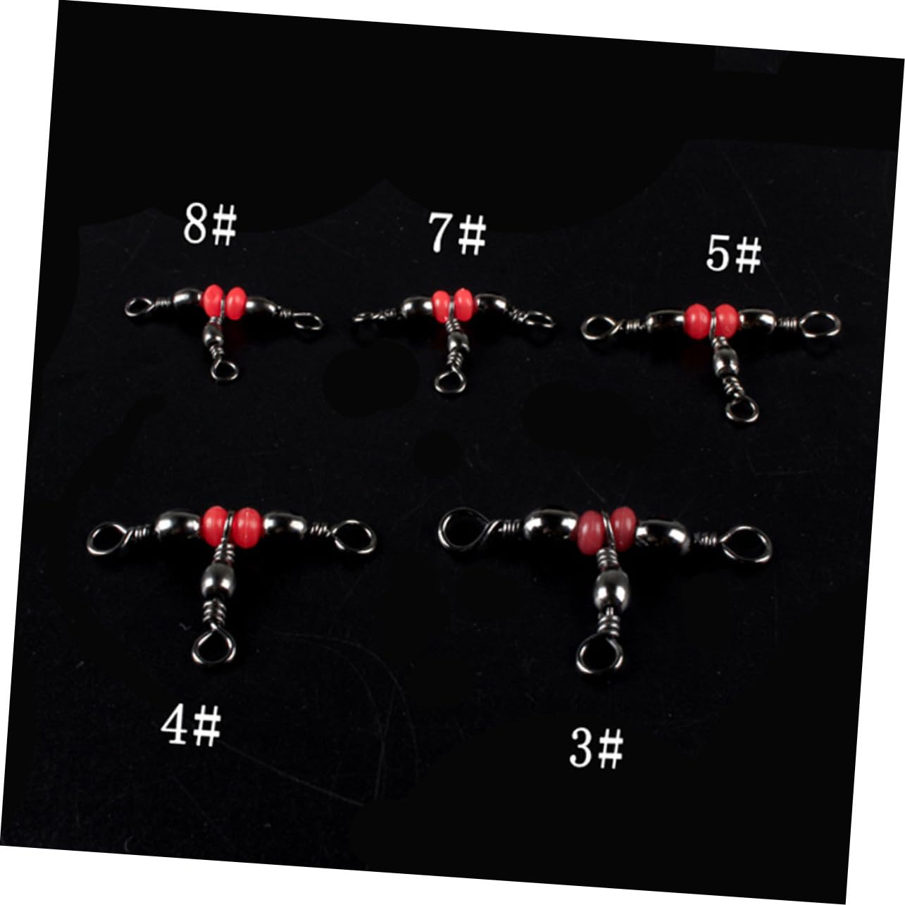 BESPORTBLE 2pièces Anneaux De Connexion Émerillon Triples pour Set De Tackle avec Boîte De Rangement Accessoires De Polyvalents Et