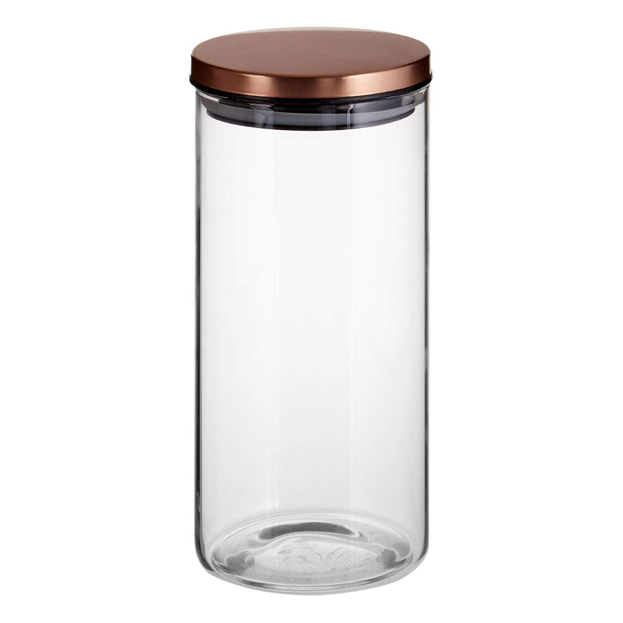Premier Housewares Practical Design Rose Lid 1300Ml Storage Jar, Elegant House Spice Jars, Durable Organizer For Kitchen Gold