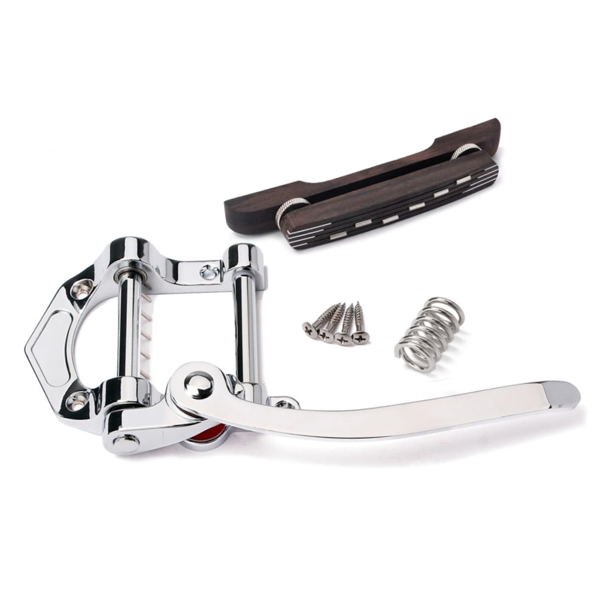 VICASKY Jazz Guitar Tailpiece Und Verstellbare Brücke Saitige Archtop-gitarre Silberfarbenes Zubehör Für Musiker