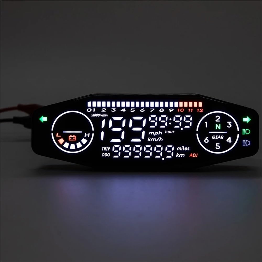 Universal Motorcycle Speedometer Dashboard Oil Gauge Digital Meter Sensor Set Tachometer Odometer Fit for EXC 250 Russian KR200