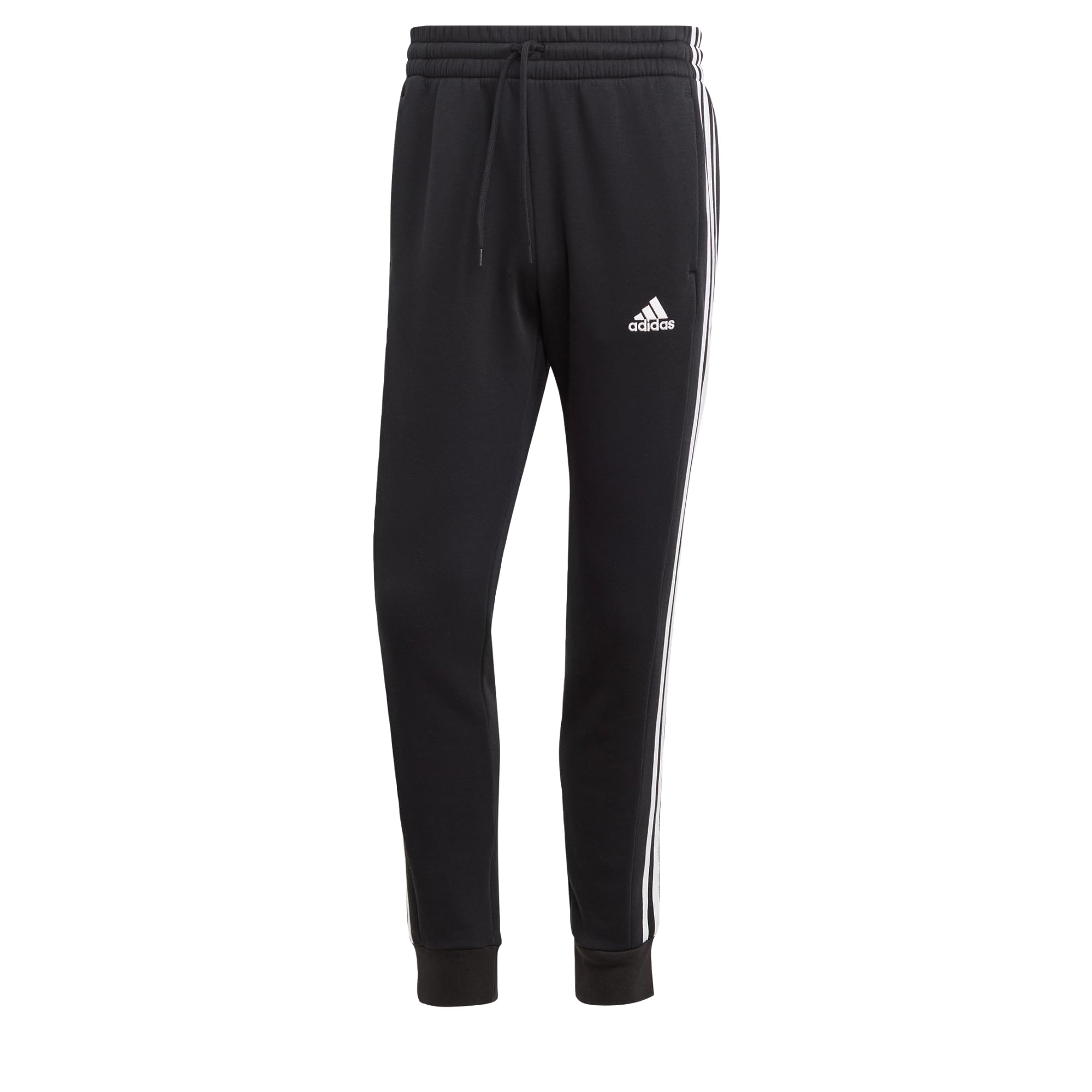 Adidas - Essentials Fleece Tapered Cuffed 3-Stripes Pants, Pantaloni da Tuta Uomo
