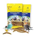 Birds LOVE Economy & Thin Special Spray Millet | GMO-Free (No Stems Only Edible Tops) for Birds Cockatiel, Lovebird, Parakeet, Finch, Canary All Parrots Healthy Treat 7 oz -Pack of 2