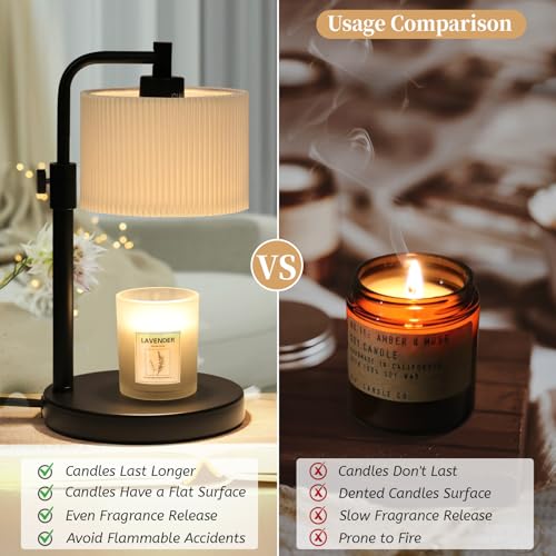 NITOWOLF Candle Warmer Lamp with Timer & Adjustable Height - Image 5