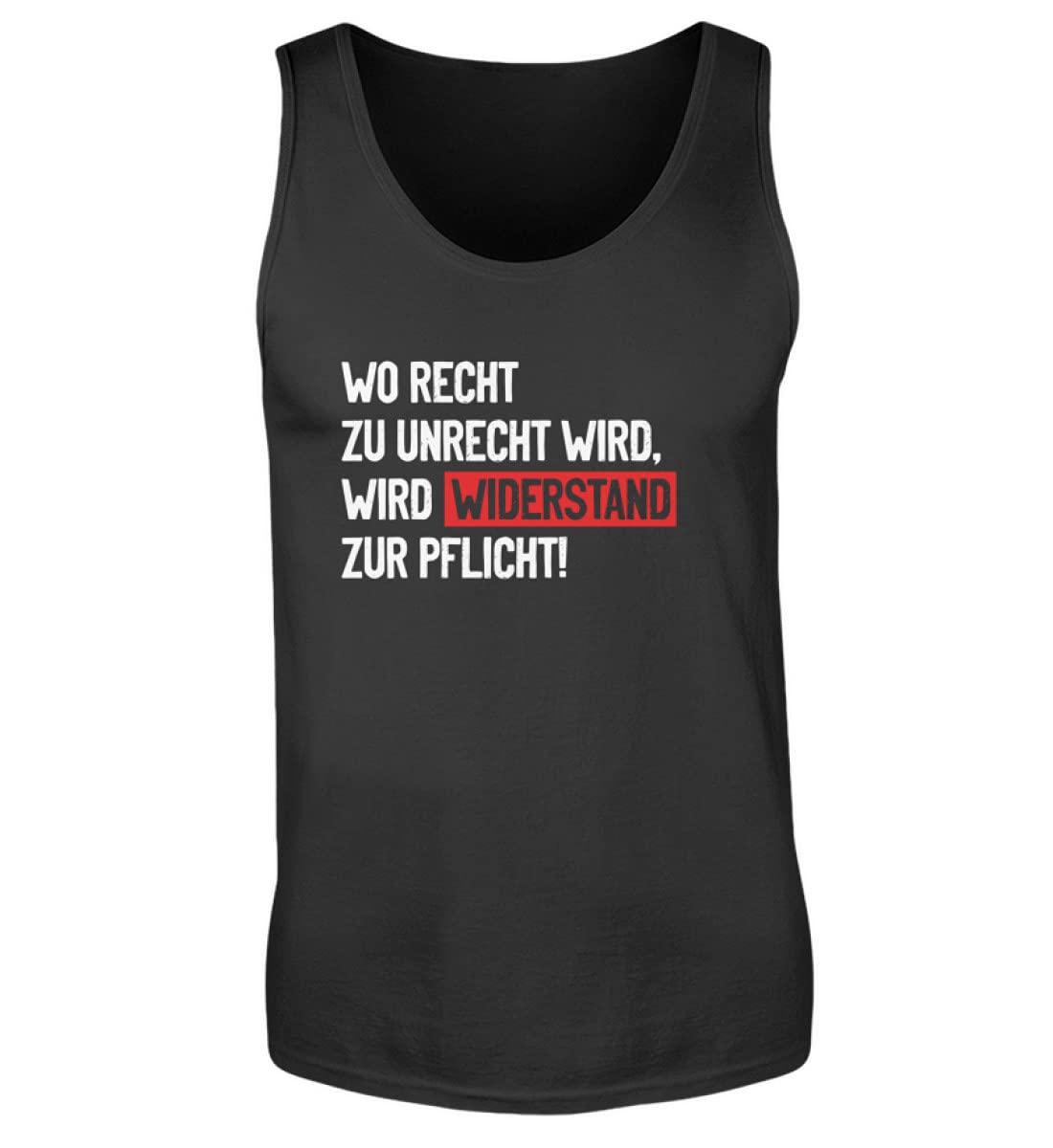 Camiseta de tirantes para hombre negra L de algodón transpirable con inscripción 3