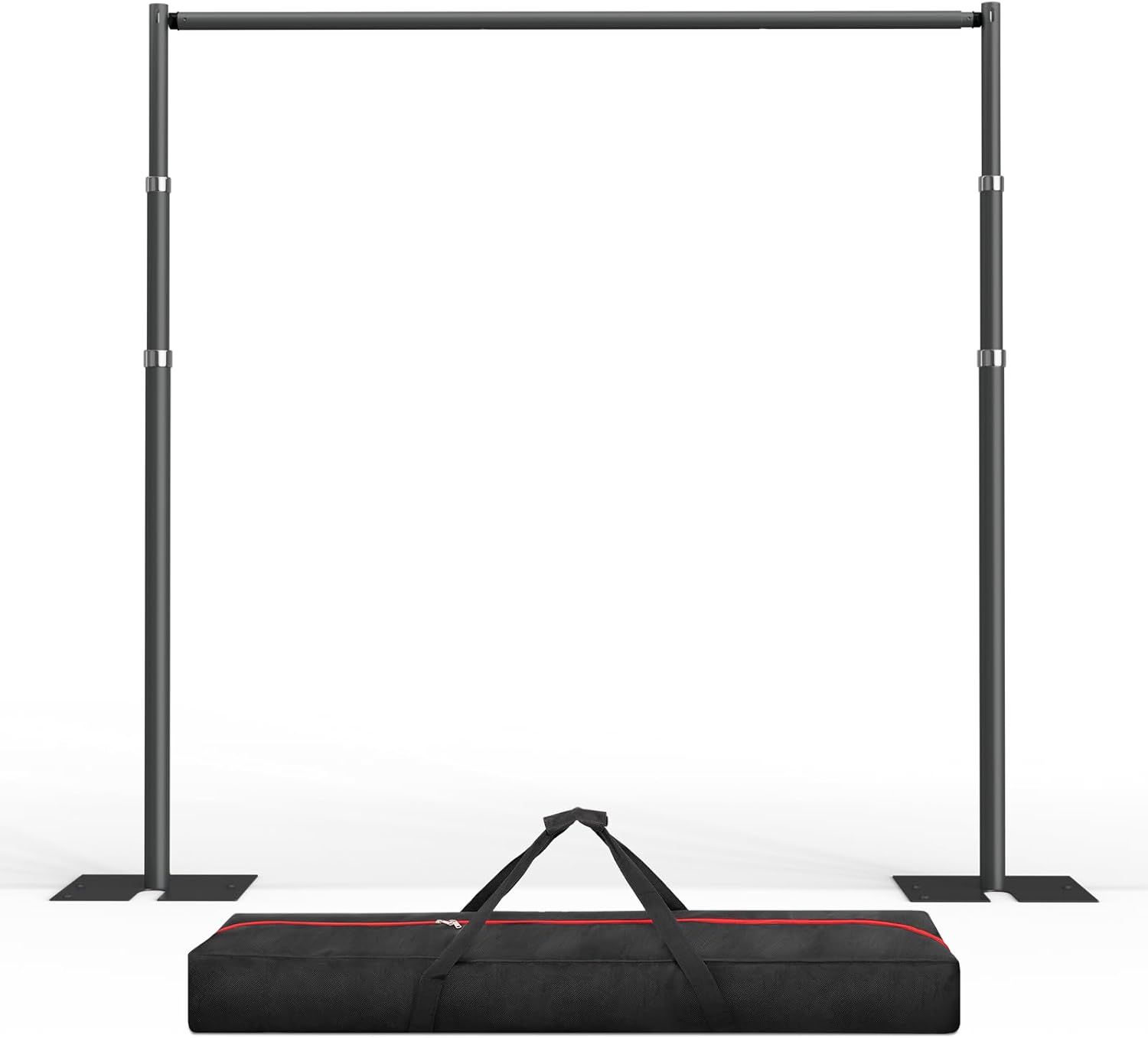 EMART Pipe and Drape Backdrop Stand Kit, Backdrop Stand Heavy Duty 8.9ftx10ft, Adjustable Metal Frame for Backdrop, Background Stand Backdrop for Wedding Birthday Party Banquet Decorations-Black 8.9x10FT Black
