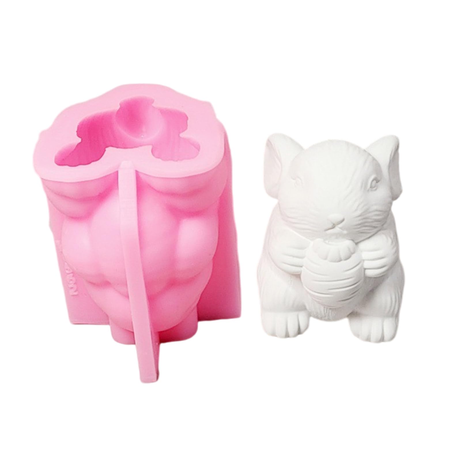 Tsophreniq 3D Bunnies Figurine Silicone Molds for Epoxy Resin Soap Making Cement Gypsum Silicone Molds for Craft Craft Supplies