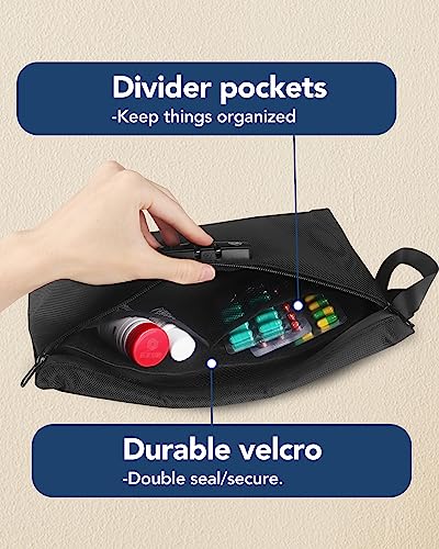 FIREDOG Smell Proof Bags with Combination Lock, Carbon Lined Odor Proof Stash Bag Case Container for Travel Storage (Black,10.8"x7.5") - Image 5