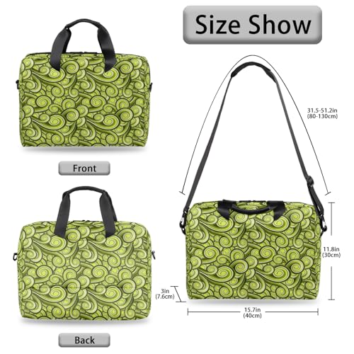 Bolso para portátil de 16 pulgadas con diseño tradicional verde miniatura 5